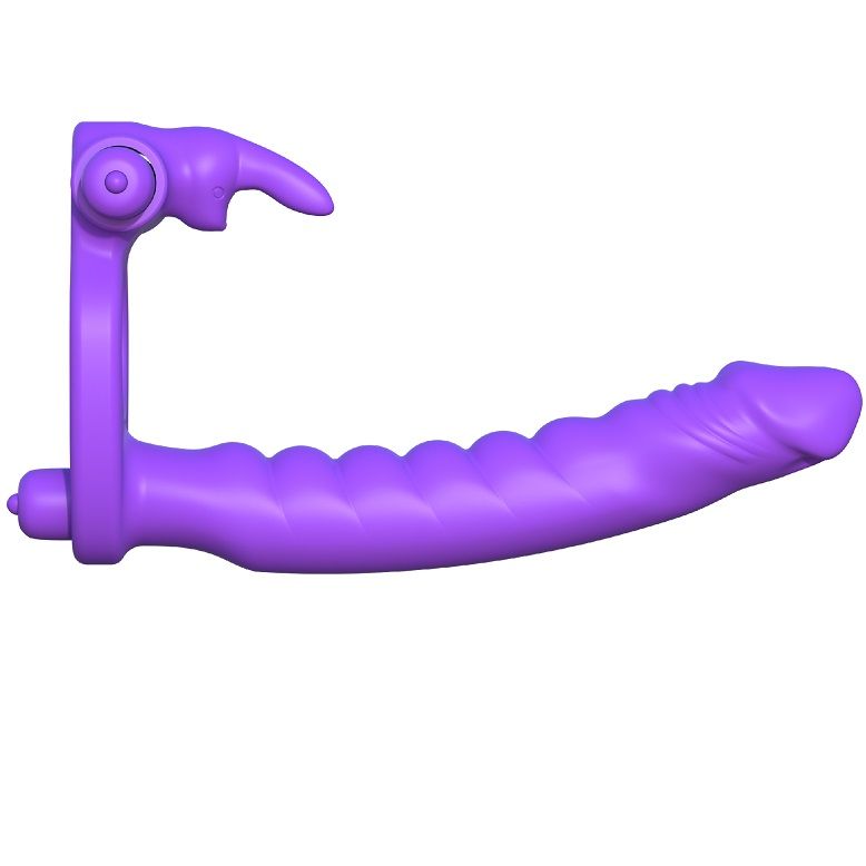 ANNEAUX FANTASY C-RINGZ - LAPIN VIBRANT DOUBLE EN SILICONE
