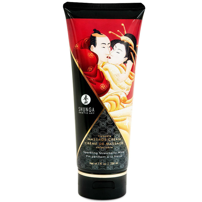 SHUNGA - CRÈME DE MASSAGE FRAISE-CAVA 200 ML