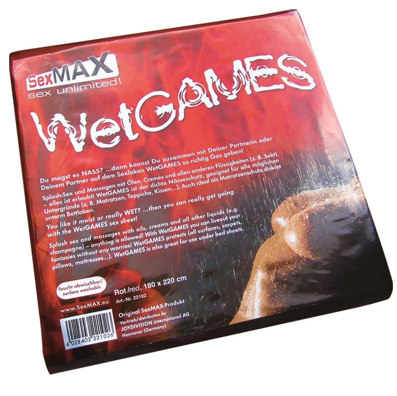 JOYDIVISION SEXMAX - DRAP DE LIT SEXUEL WETGAMES ROUGE