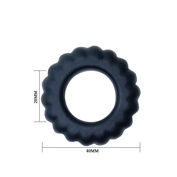 BAILE - ANNEAU PÉNIEN TITAN NOIR 2 CM