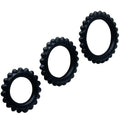 BAILE - TITAN SET DE 3 ANNEAUX PÉNIS NOIRS 2,8 + 2,4 + 1,9 CM