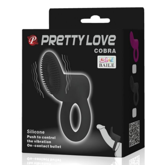 PRETTY LOVE - ANNEAU VIBRANT COBRA NOIR