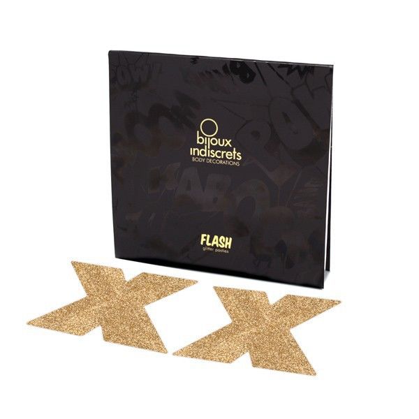 BIJOUX - CACHE-SEINS INDISCRETS FLASH CROSS GOLD