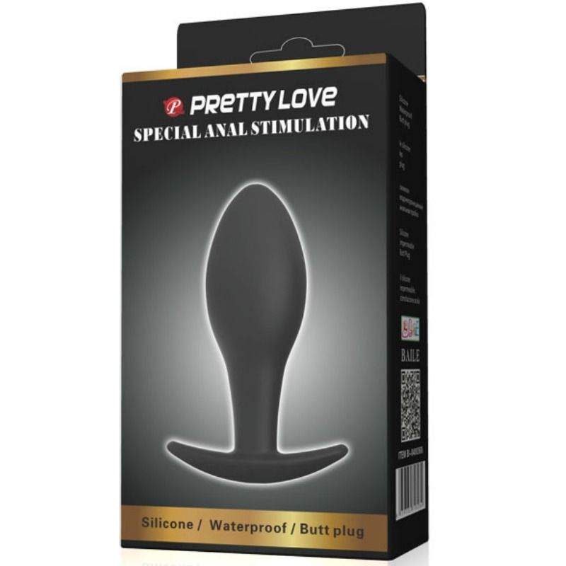 PRETTY LOVE - PLUG ANAL ANCRE SILICONE 8.5 CM NOIR