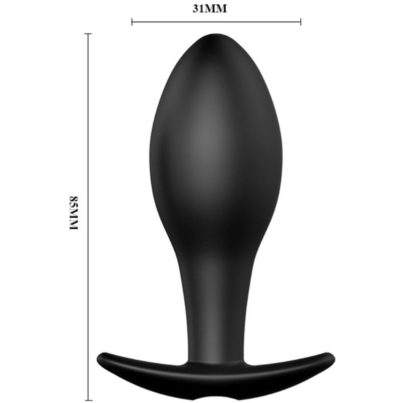 PRETTY LOVE - PLUG ANAL ANCRE SILICONE 12 MODES DE VIBRATION NOIR