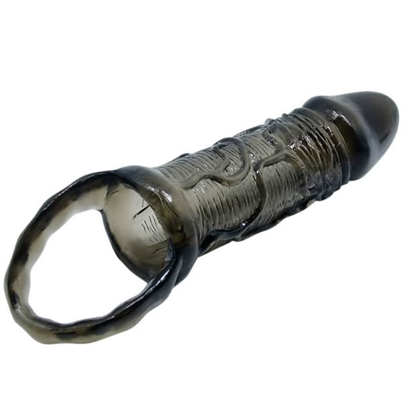 BAILE - GAINE D'EXTENSION PÉNIS AVEC SANGLE POUR TESTICULES 11.5 CM