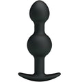 PRETTY LOVE - BOULES ANALES EN SILICONE AVEC STIMULATION SPÉCIALE 10,3 CM NOIR