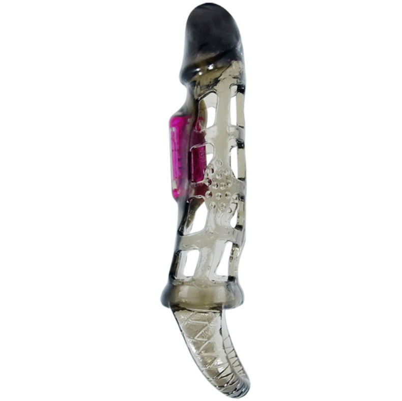 BAILE - GAINE D'EXTENSION DE PÉNIS VIBRANTE AVEC SANGLE 13.5 CM