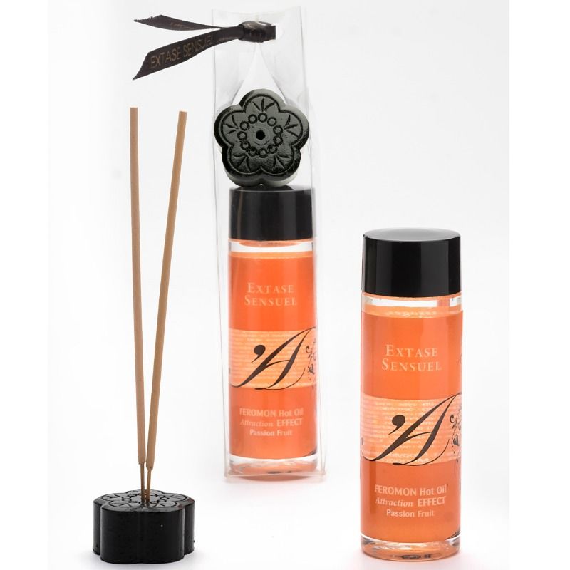 EXTASE SENSUELLE - HUILE DE MASSAGE EFFET CHAUD ET PHÉROMONES FRUIT DE LA PASSION 100 ML