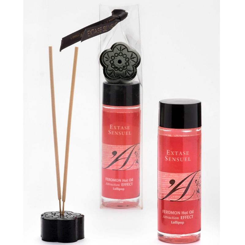 EXTASE SENSUAL - HUILE DE MASSAGE EFFET CHAUFFANT ET PHÉROMONES PIRULET 100 ML