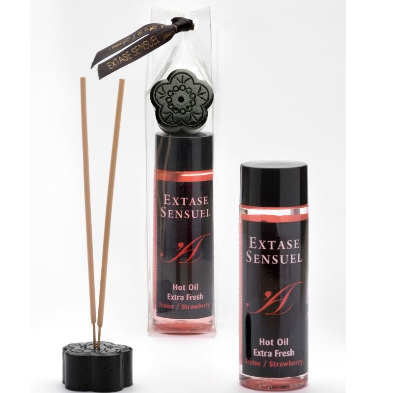 EXTASE SENSUAL - HUILE DE MASSAGE À L'EFFET FRAÎCHEUR FRAISE 100 ML