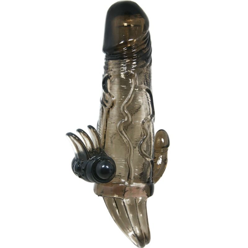 BAILE - BRAVE MAN GAINE PÉNIS AVEC STIMULATION CLITORIDIENNE ET ANALE DOUBLE BOULE NOIR 16.5 CM