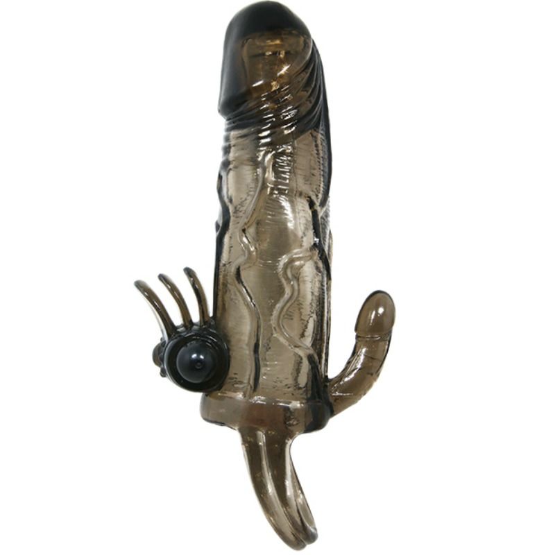 BAILE - BRAVE MAN GAINE PÉNIS AVEC STIMULATION CLITORIDIENNE ET ANALE DOUBLE BOULE NOIR 16.5 CM