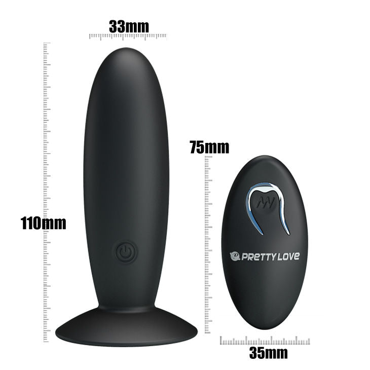 PRETTY LOVE - PLUG ANAL VIBRANT ET RECHARGEABLE AVEC TÉLÉCOMMANDE