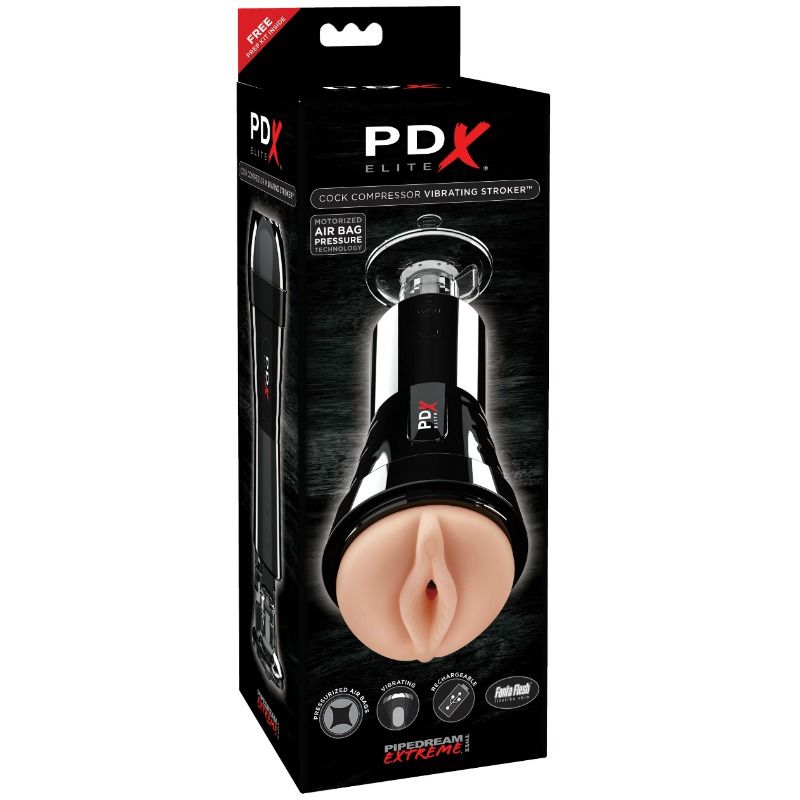 PDX ELITE - MASTURBATEUR AVEC EFFET VIBRANT ET DE COMPRESSION