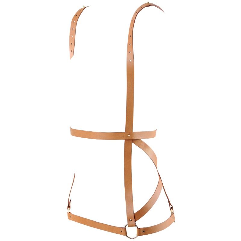 BIJOUX - HARNAIS INDISCRETS MAZE FORME ROBE MARRON