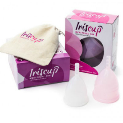 IRISCUP - GRANDE COUPE MENSTRUELLE ROSE + POCHETTE DE STÉRILISATION GRATUITE