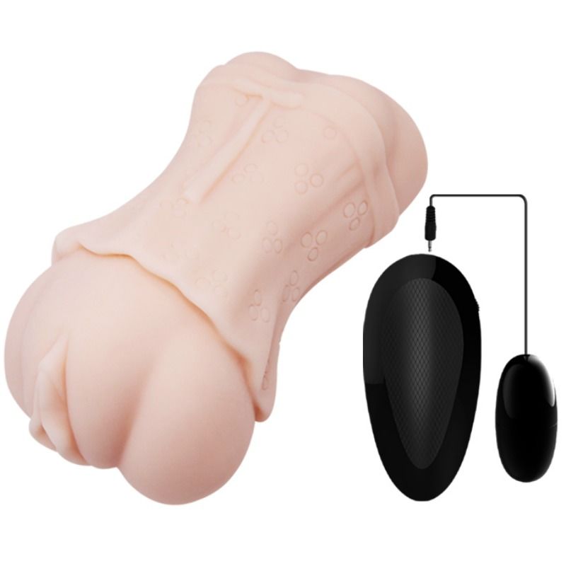 CRAZY BULL - MASTURBATEUR VAGINAL PEAU D'EAU AVEC BALLE VIBRANTE 2