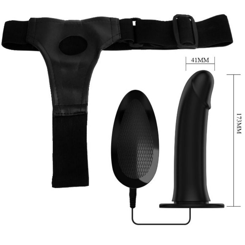 PRETTY LOVE - VITO STRAP-ON AVEC DILDO CREUX ET VIBRATION 17.3 CM