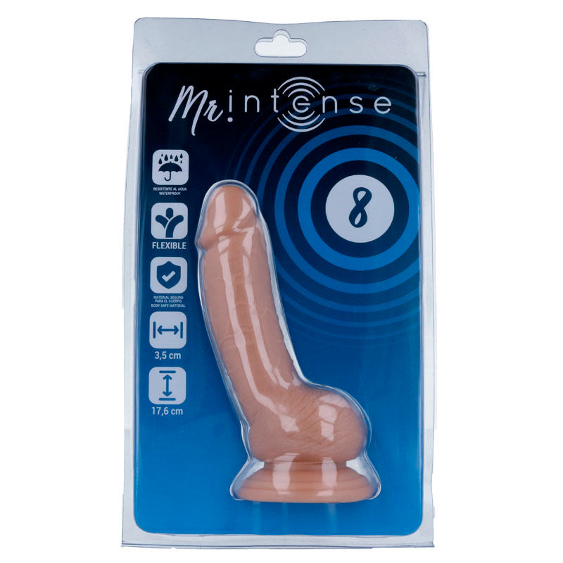 MR INTENSE - 8 PÉNIS RÉALISTES 17,6 CM -Ø- 3,5 CM