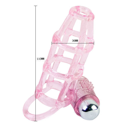 BAILE - SWEET 10 RHYTHMS GAINE ET ANNEAU EN SILICONE POUR PÉNIS ROSE