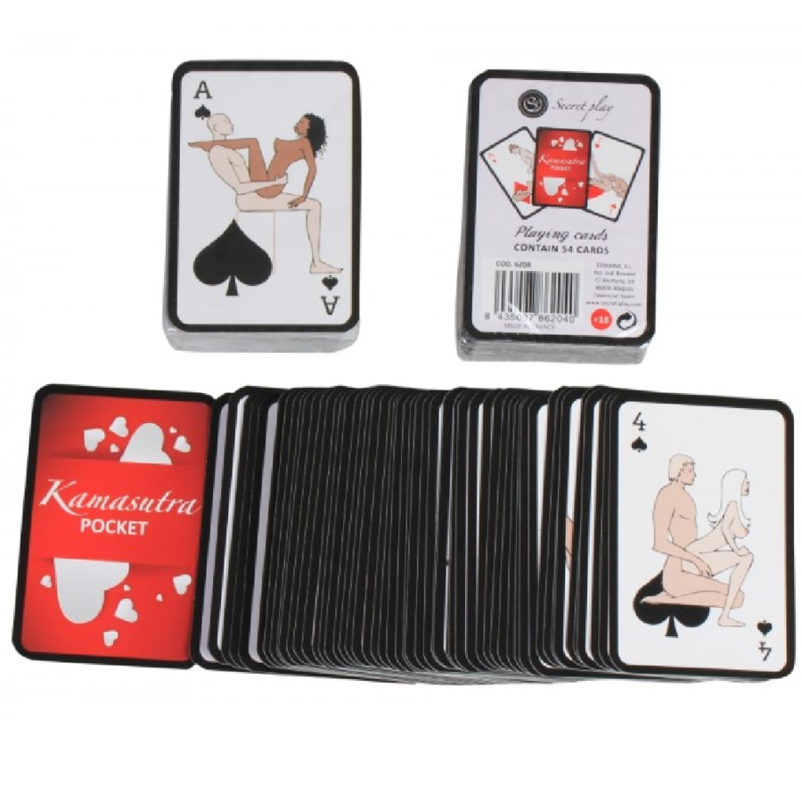 SECRETPLAY - CARTES À JOUER POCKET KAMASUTRA (ES/EN/PT/IT/FR/DE)