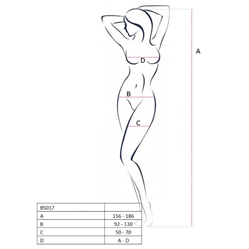 PASSION - FEMME BS017 BODY BAS RESILLE BLANC, TAILLE UNIQUE