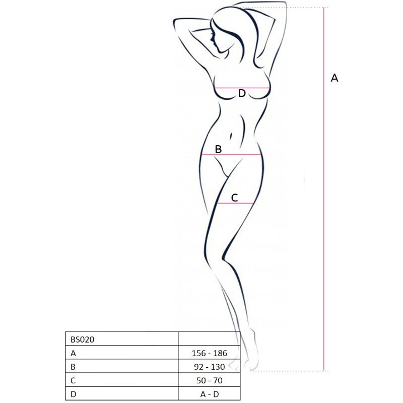 PASSION - WOMAN BS020 BODY BAS BLANC, TAILLE UNIQUE