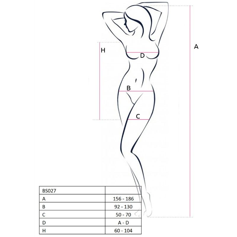 PASSION - FEMME BS027 BODYSTRING ROUGE, TAILLE UNIQUE