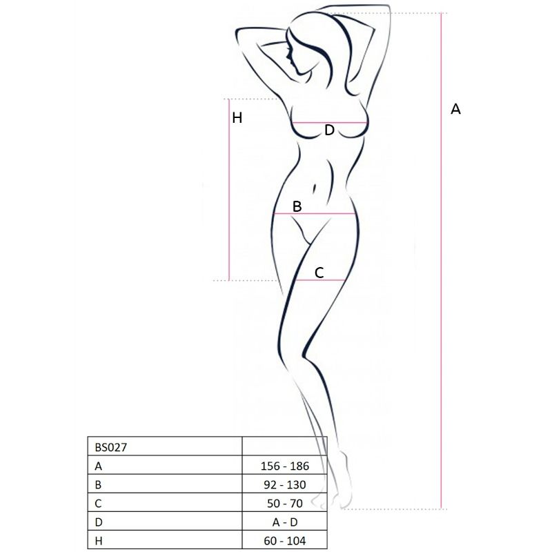 PASSION - WOMAN BS027 ROBE NOIREBodystocking, taille unique