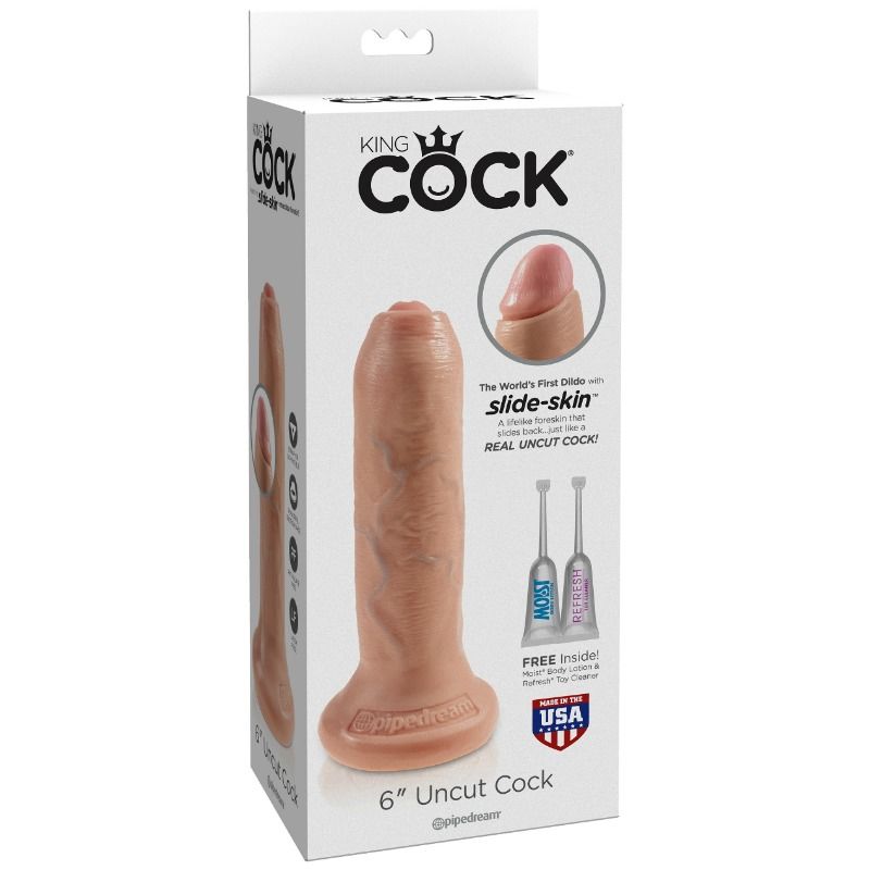 KING COCK - DILDO RÉALISTE VIANDE NON-CIRCONCISE 15 CM