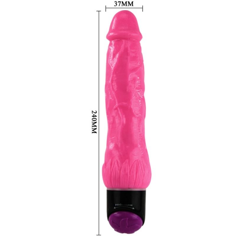 BAILE - VIBREUR RÉALISTE SEXY ET COLORÉ ROSE 24 CM