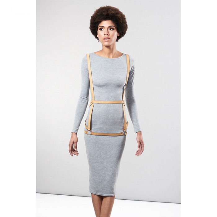 BIJOUX - HARNAIS INDISCRETS MAZE FORME ROBE MARRON