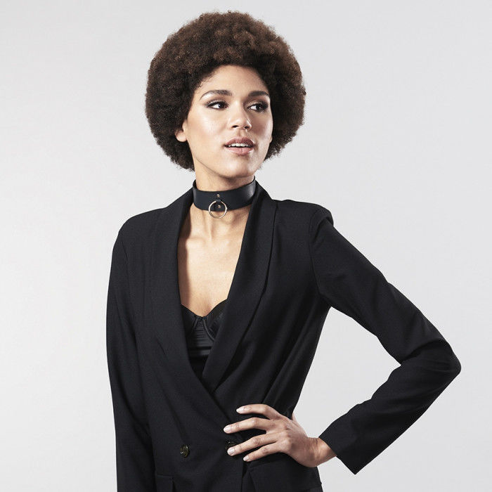 BIJOUX INDISCRETS MAZE - COLLIER NOIR AVEC SANGLES