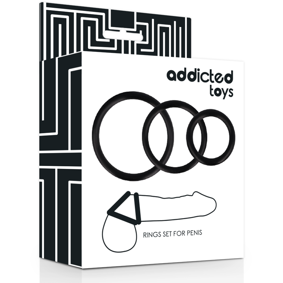ADDICTED TOYS - ANNEAU PÉNIEN NOIR