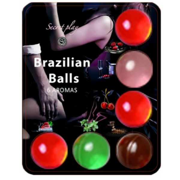 SECRETPLAY - BILLES BRÉSILIENNES LUBRIFIANT BOULES CHAUDES 6 UNITÉS