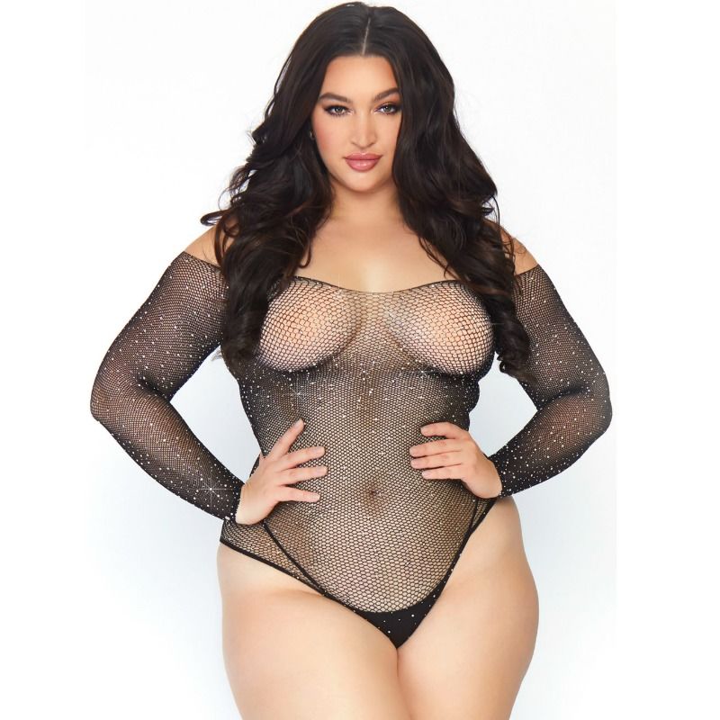 LEG AVENUE - COLLANT CORPS FILET AVEC CRISTAUX 1X-2X
