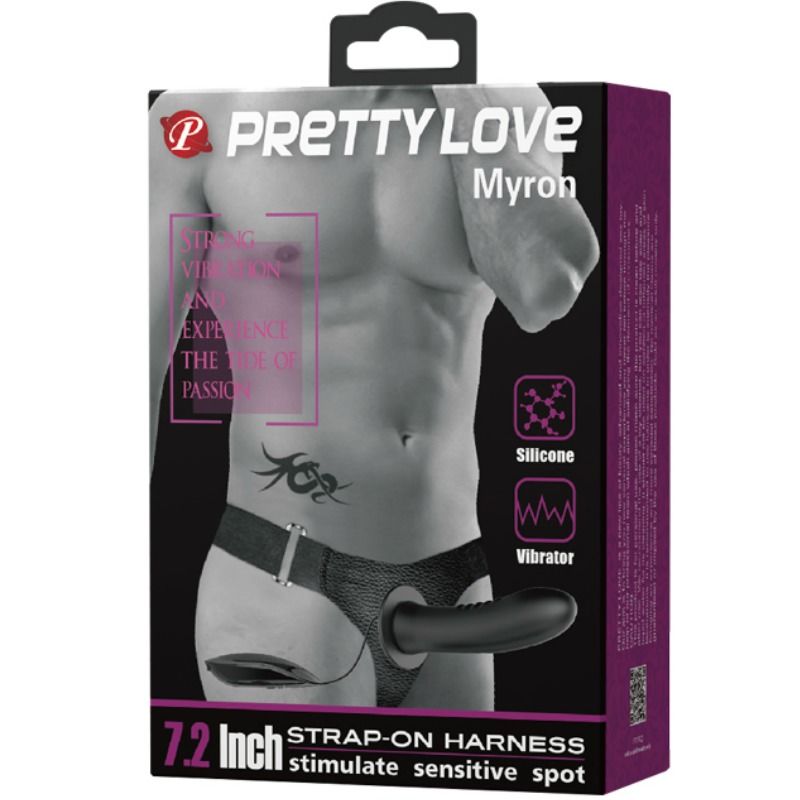 PRETTY LOVE - HARNAIS MYRON AVEC VIBRATION ET GODEMICHET CREUX