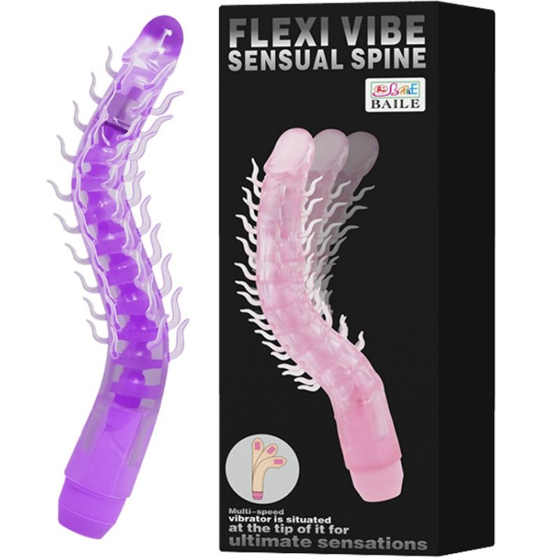 BAILE - FLEXI VIBE SENSUAL SPINE VIBRO GODEMICHET FLEXIBLE LILAS 23,5 CM