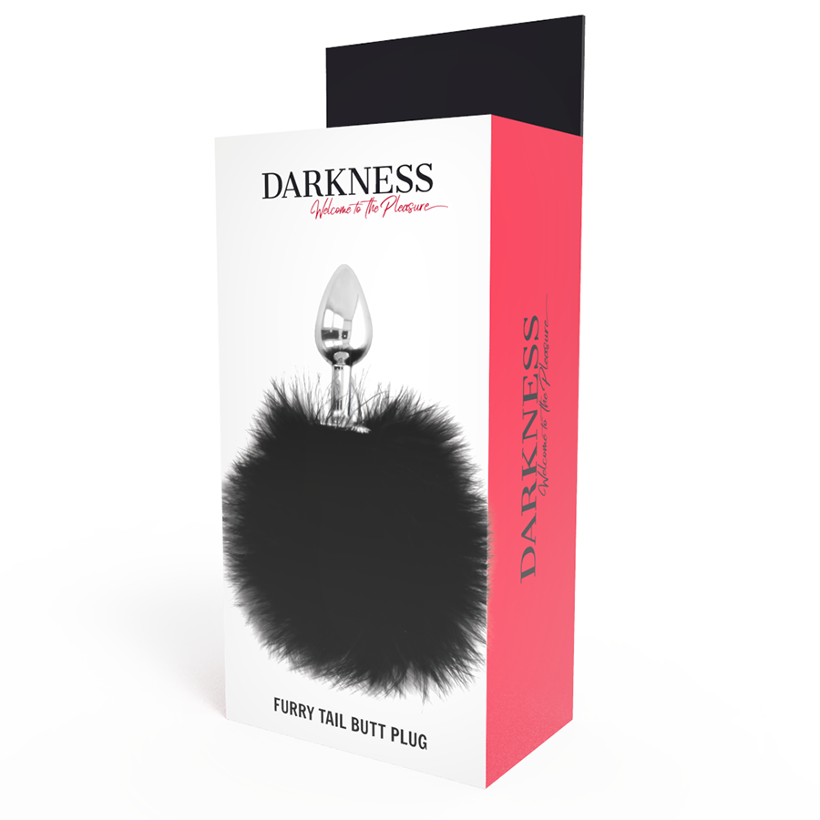 DARKNESS - BUTTPLUG ANAL EXTRA AVEC QUEUE NOIR 7 CM