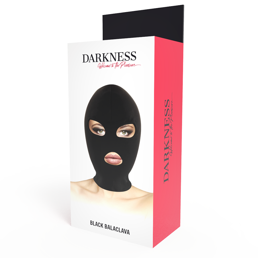 TÉNÈBRES - MASQUE BDSM DE SOUMISSION, BOUCHE ET YEUX NOIRS