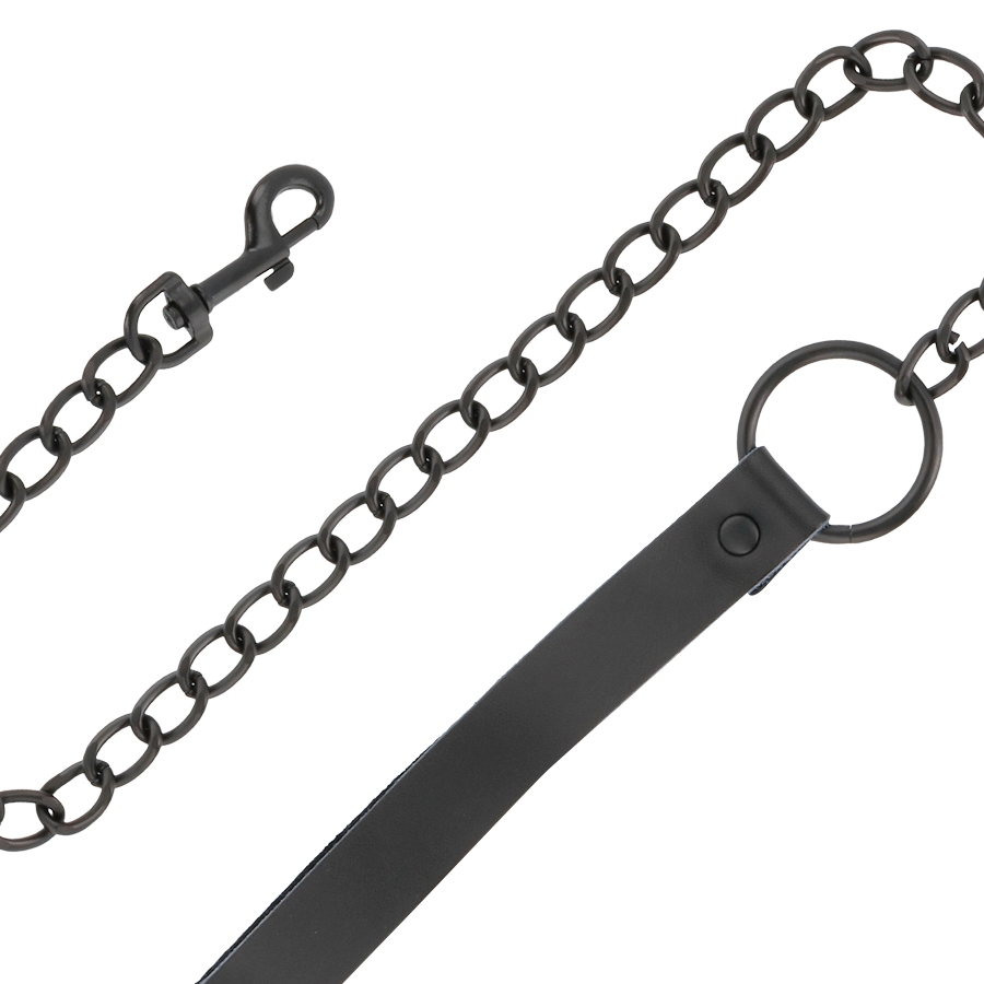 TÉNÈBRES - COLLIER NOIR AVEC CHAÎNE