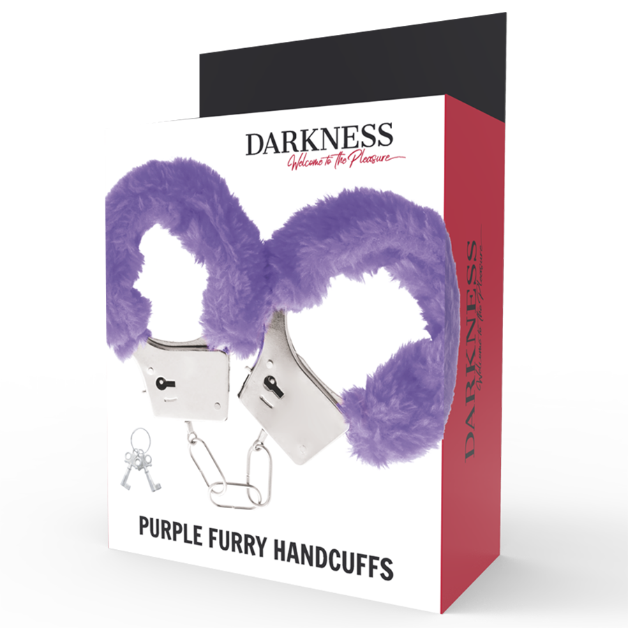 DARKNESS - MENOTTES EN MÉTAL DOUBLÉES DE VIOLET