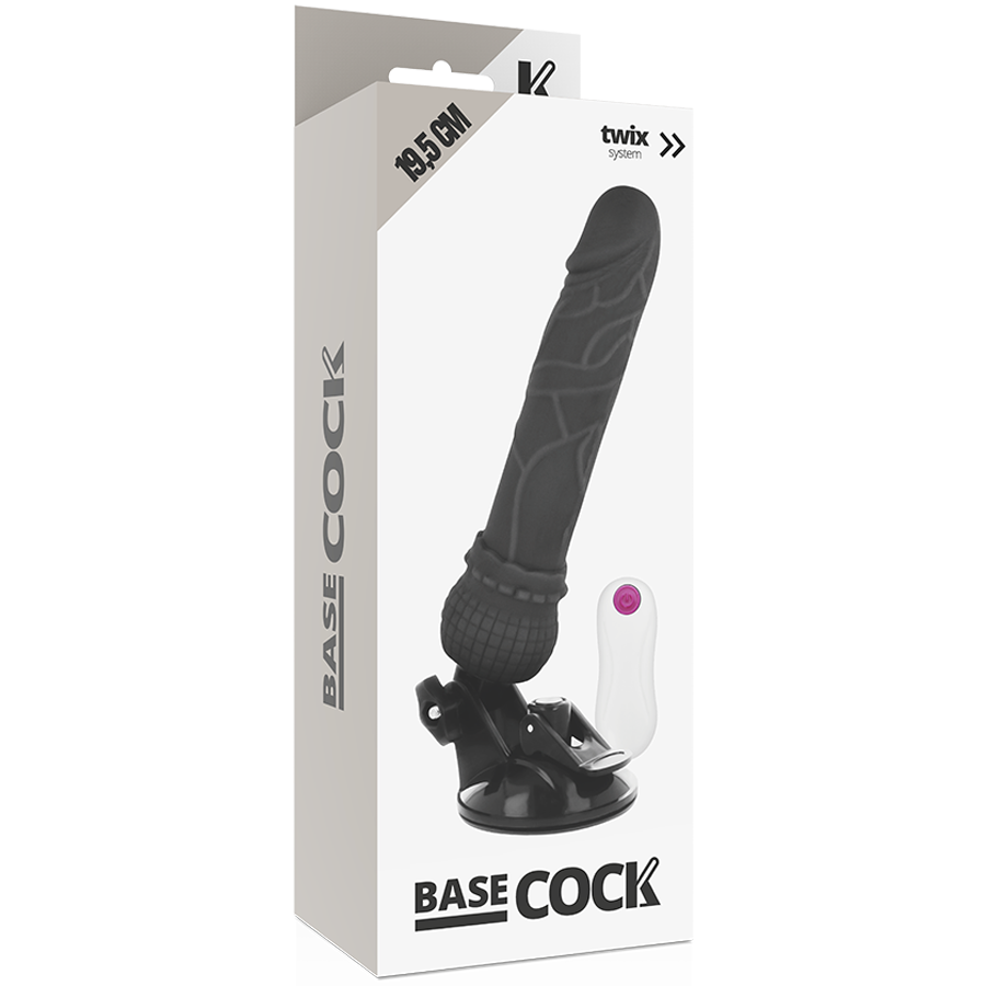 BASECOCK - VIBREUR RÉALISTE TÉLÉCOMMANDÉ NATUREL 19.5 CM -O- 4 CM