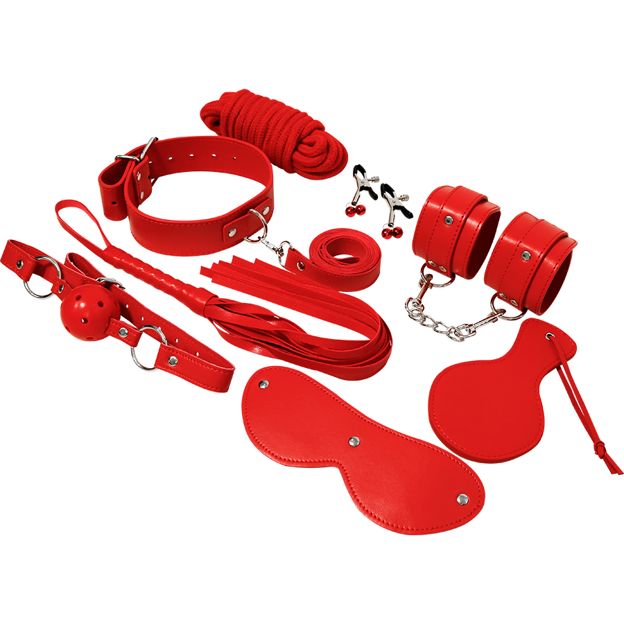 EXPÉRIENCE - KIT BDSM-FÉTICHE SÉRIE ROUGE