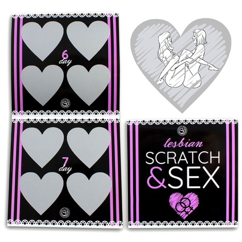 SECRETPLAY - JEU À GRATTER & JEU ÉROTIQUE POUR COUPLES POSITIONS LESBIENNES (ES/EN/FR/PT/DE)