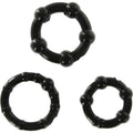 SEVEN CREATIONS - COFFRET DE TROIS ANNEAUX PÉNIS NOIRS
