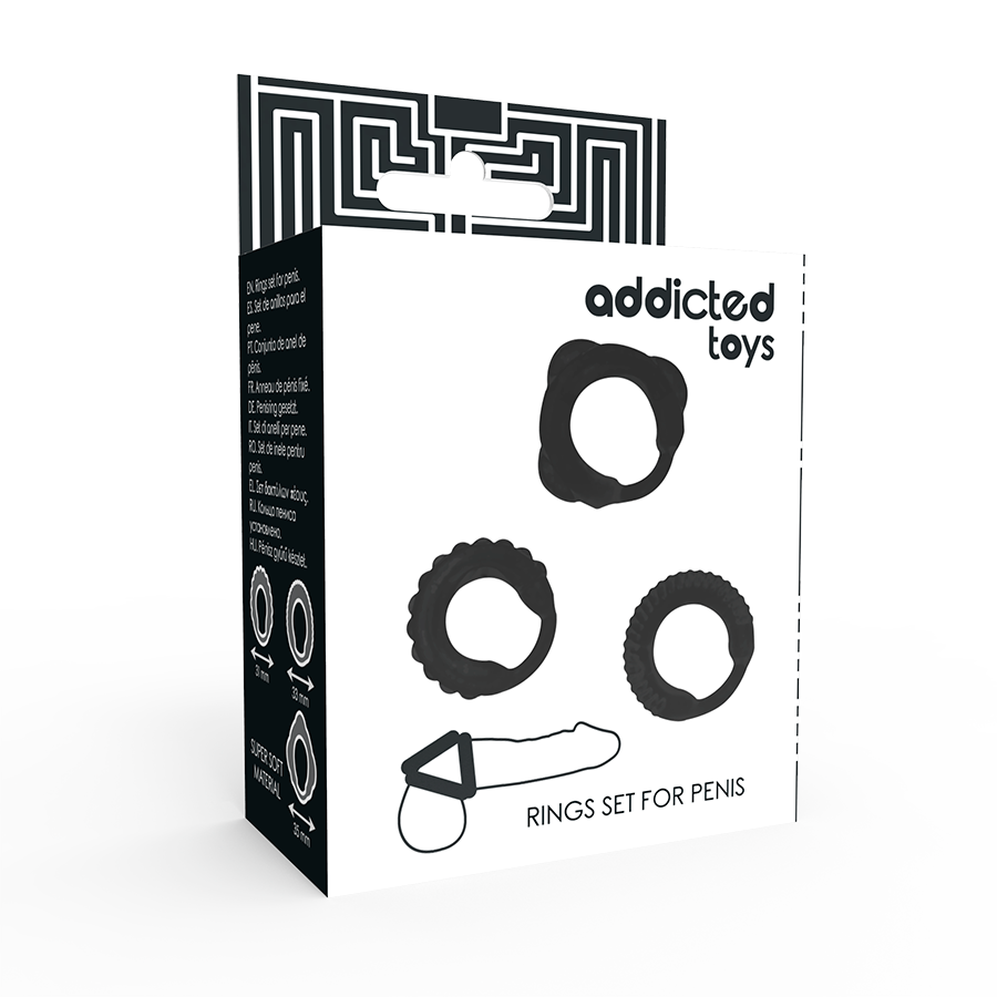 ADDICTED TOYS - C-RING-SET NOIR