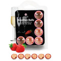 SECRETPLAY - LOT DE 6 BOULES BRÉSILIENNES FRAISE ET CAVA