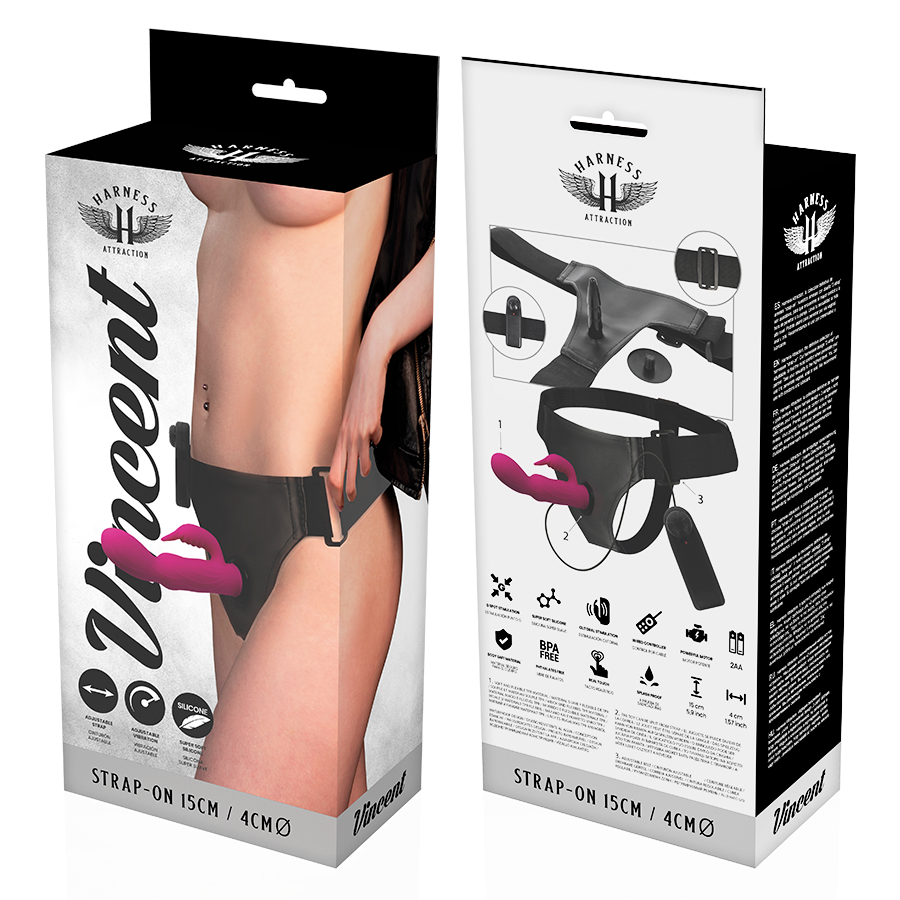 HARNAIS ATTRACTION - VIBRATEUR LAPIN VINCENT 15 CM -O- 4 CM